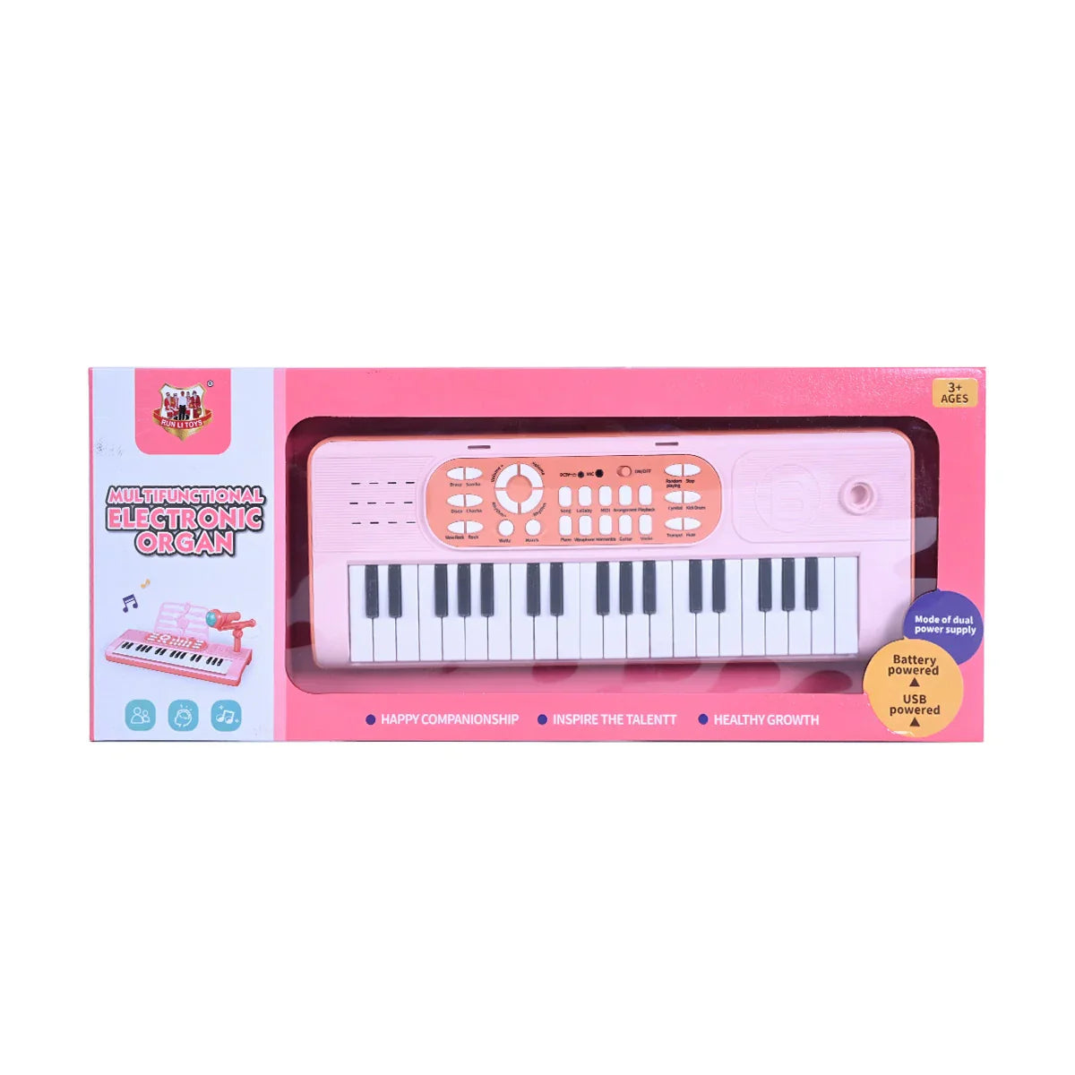 Electronic Musical Piano Keyboard With Microphone For Kids
