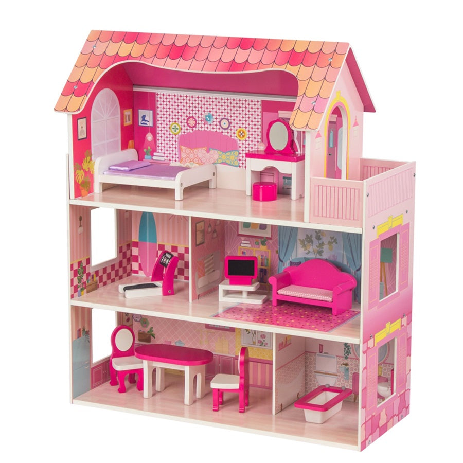 Wooden Dollhouse for Girls
