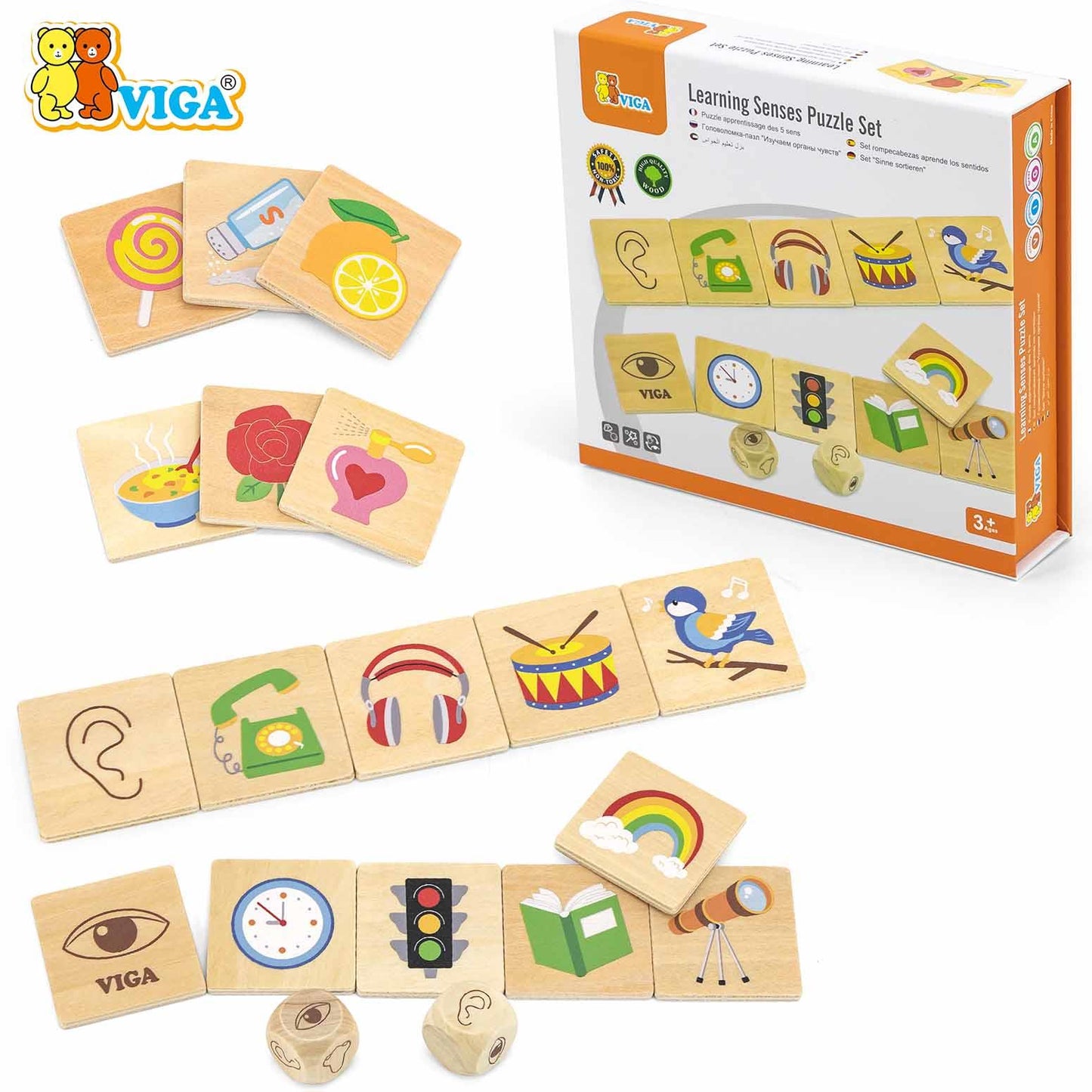Viga Learning Senses Puzzle Set
