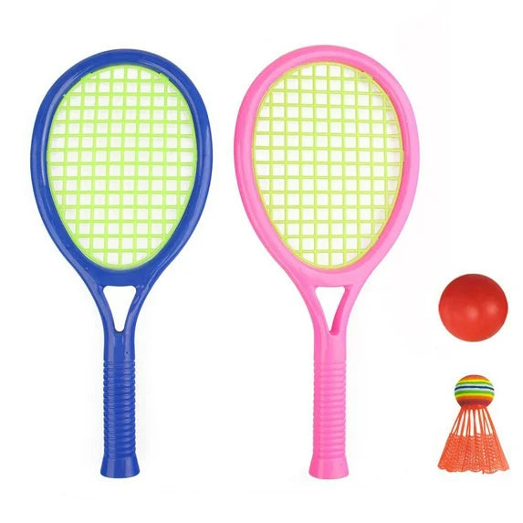 Children’s Outdoor Tennis Racket Sport Set – 2 Rackets with Ball & Shuttlecock