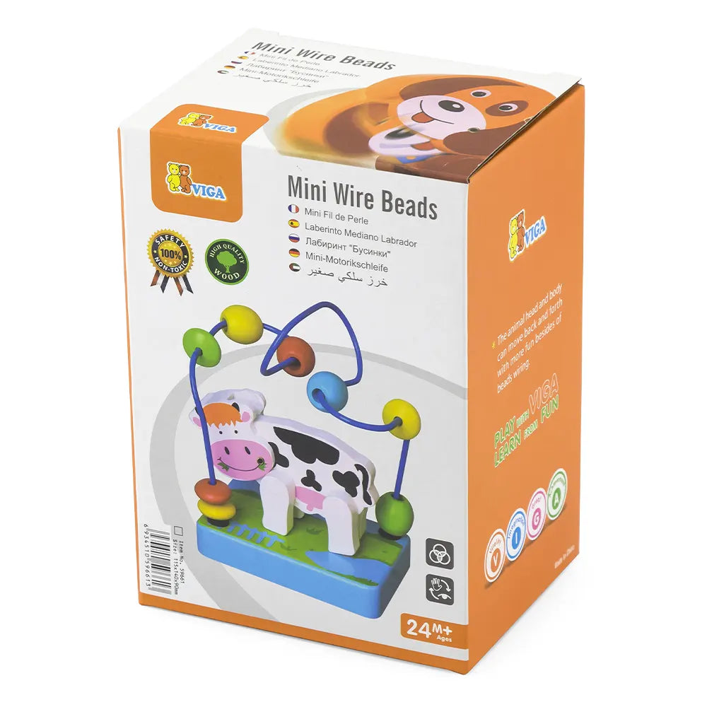 Viga Mini Wire Beads - Cow