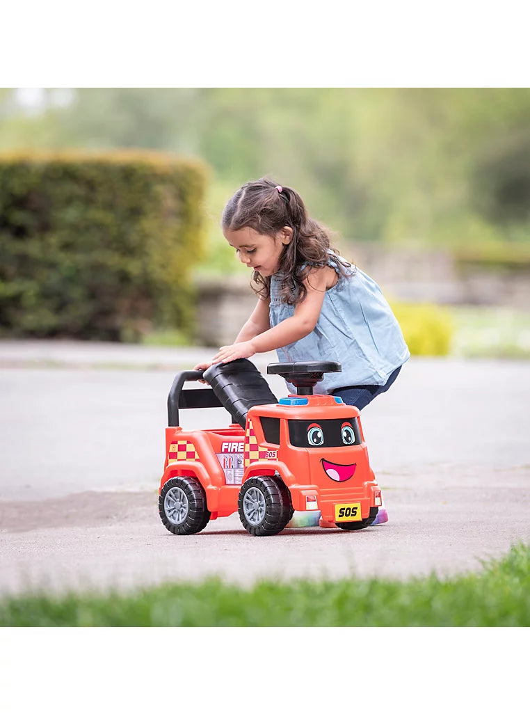 HALSALL-EVO SCOOTERS Fire Engine Foot-to-Floor Ride-On
