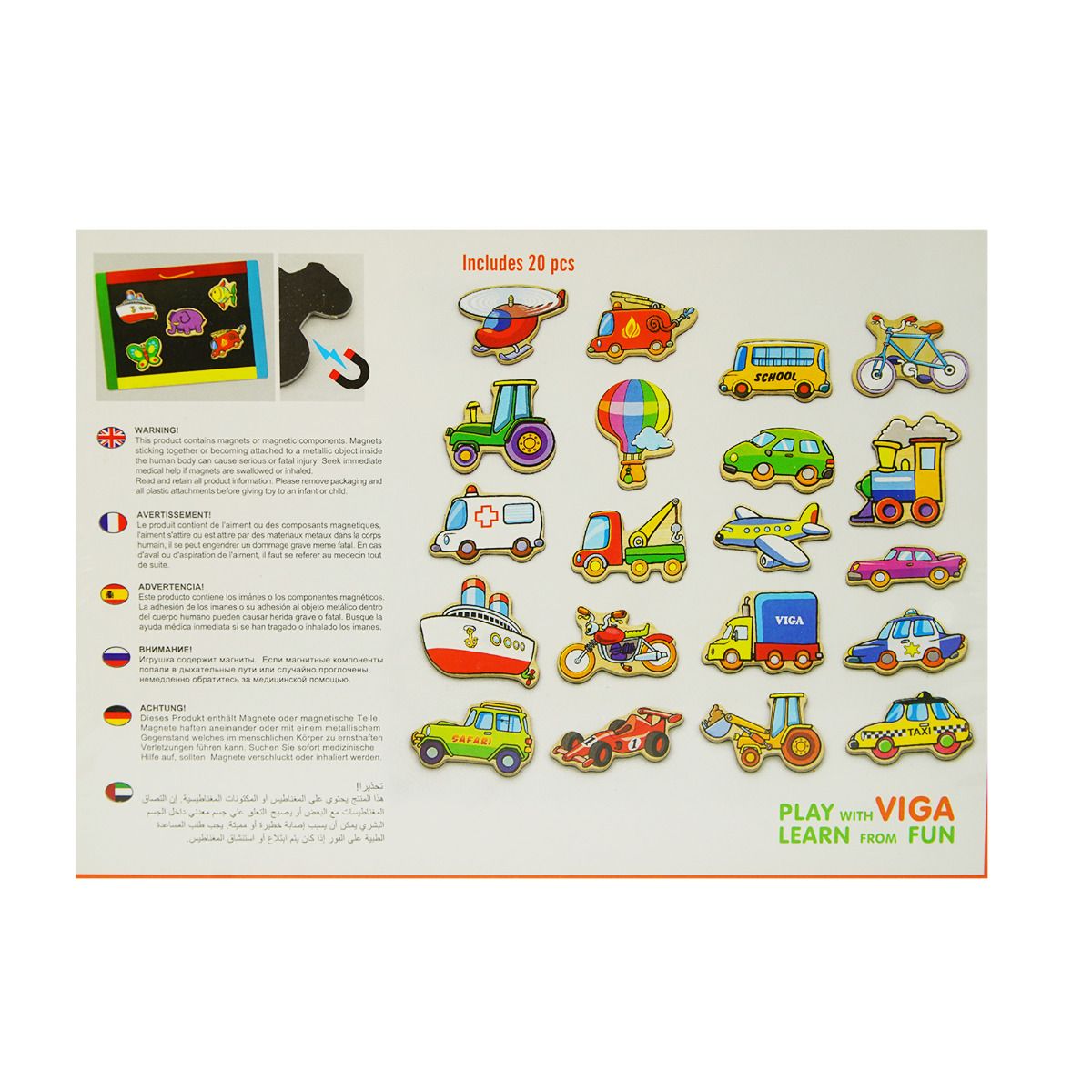 Viga Magnetic Wooden Vehicles