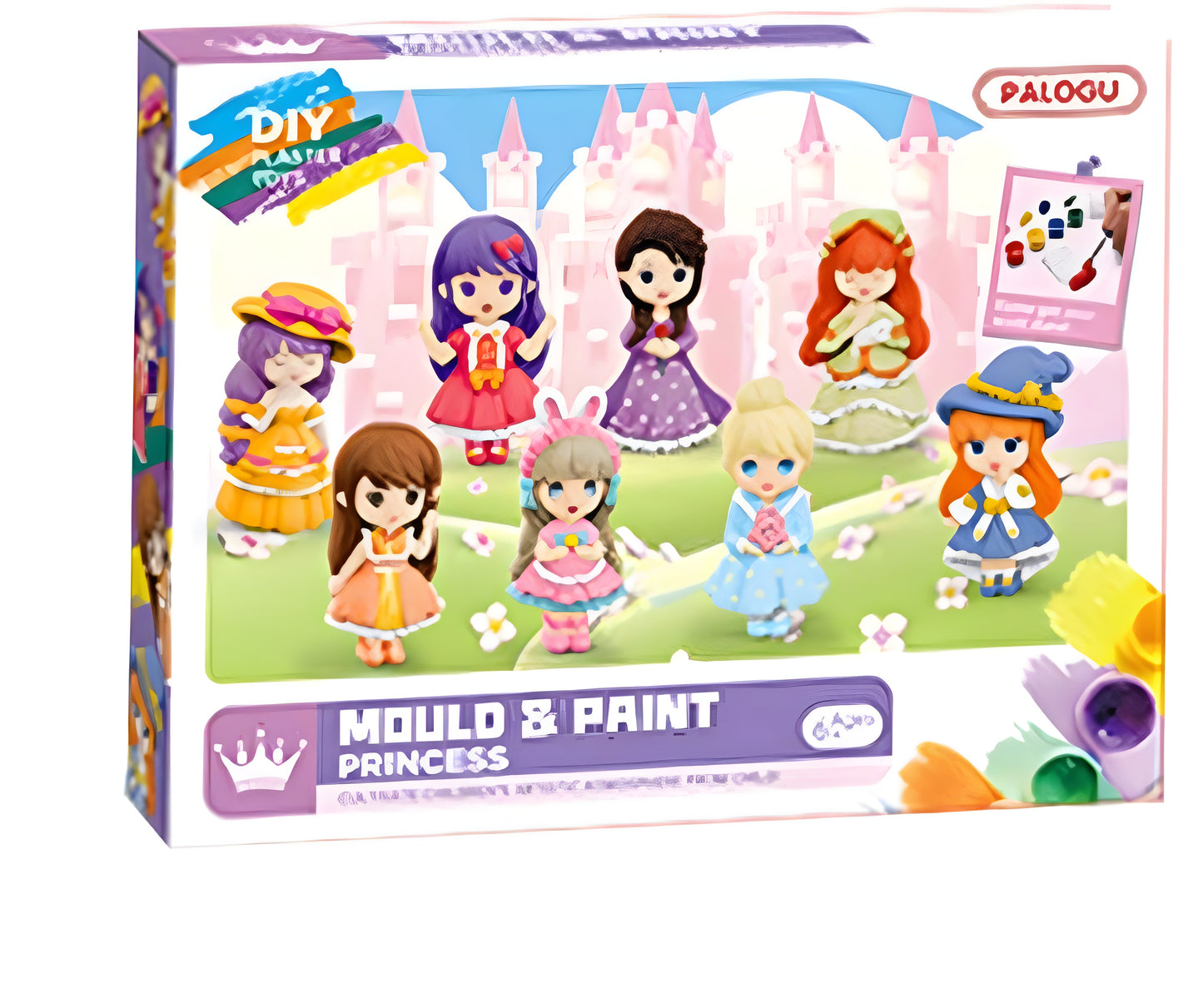 طقم حرفة الطلاء الجص | 8 قطع ألعاب فنية قابلة للطلاء