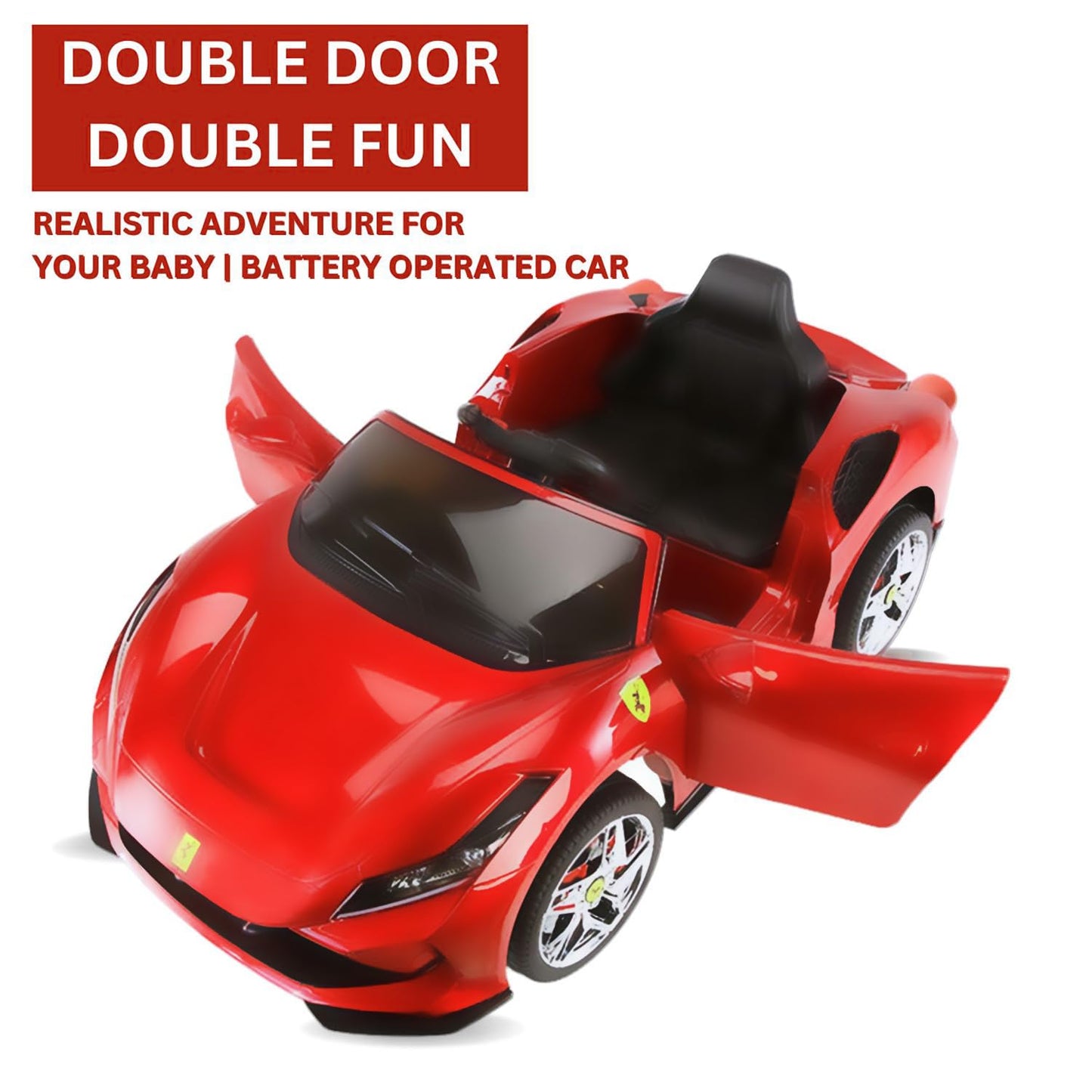 Resembling Ferrari F8 12V Battery Operated Ride-On Car