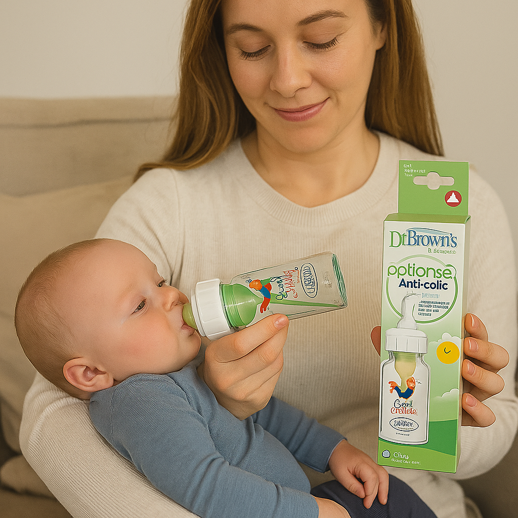 Dr. Brown’s Options+ Narrow Neck Glass Baby Bottle 120ml