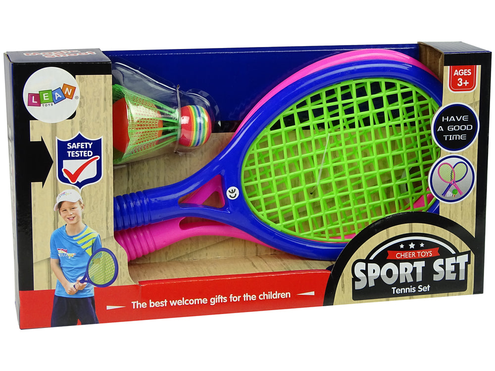 Children’s Outdoor Tennis Racket Sport Set – 2 Rackets with Ball & Shuttlecock