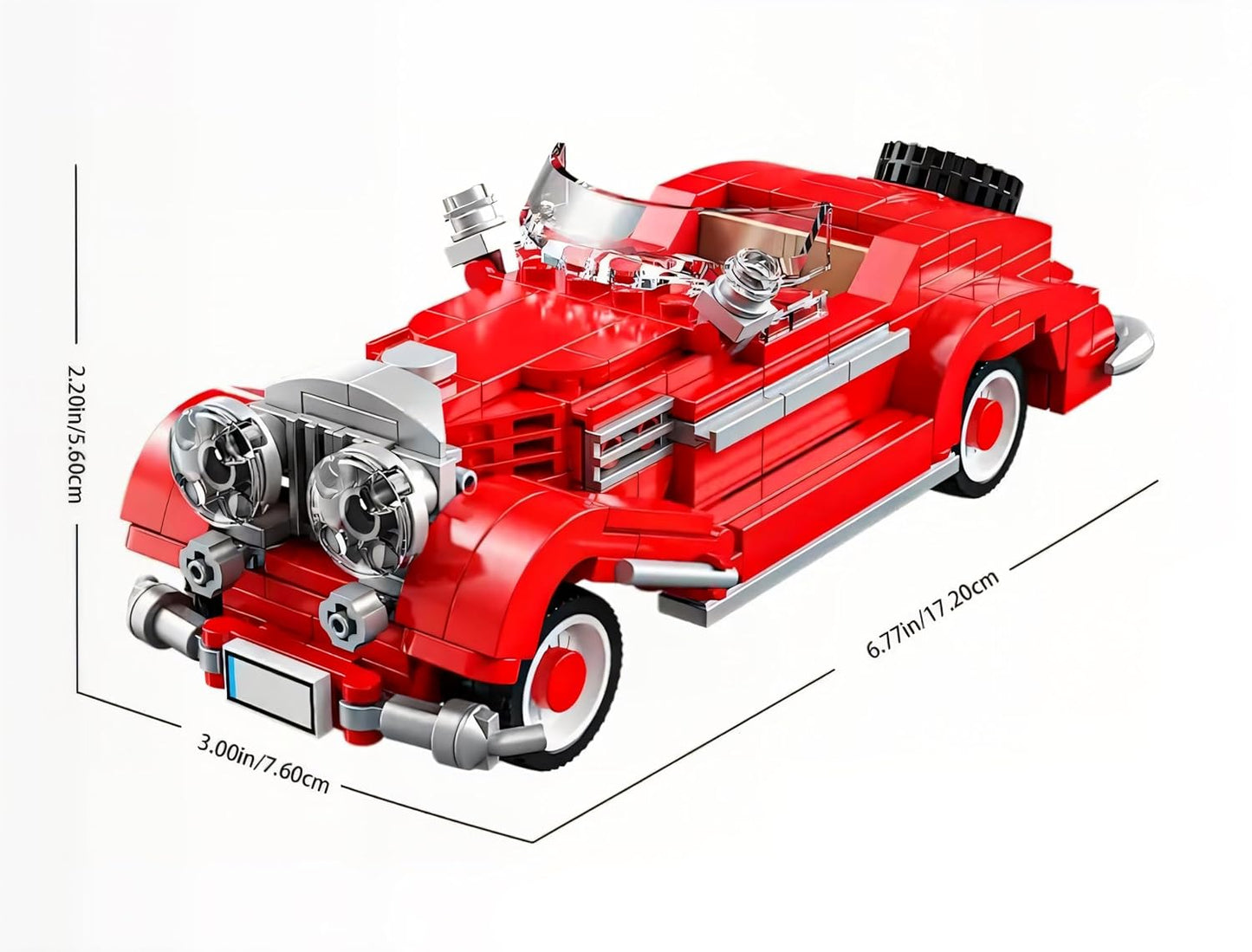 Antique Car Model with Guidebook Learning & Educational Toy Play Set (334 Pieces)