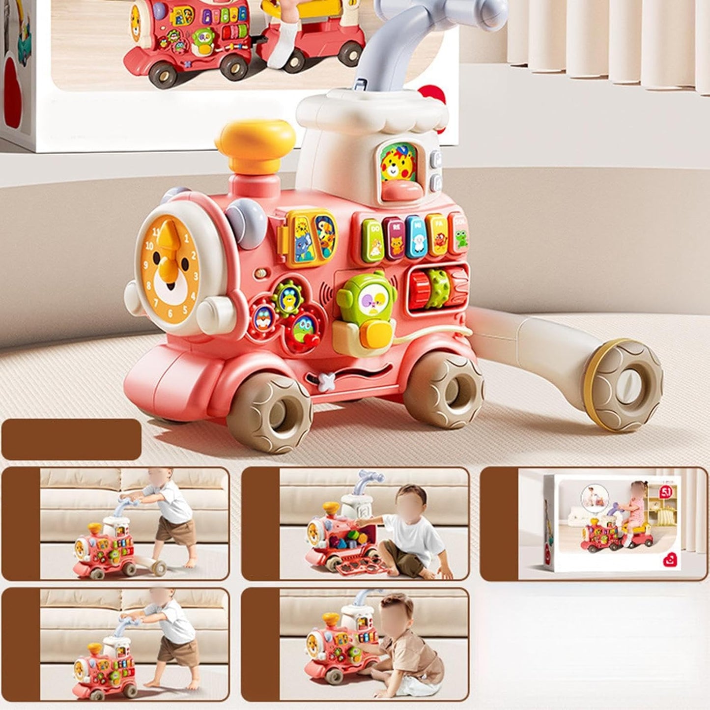 Steam Toddler Train 3-in-1 (Pink)