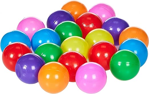 Plastic Play Balls for Kids Multicolor Ball Pit Balls in Mesh Bag (50 ball )