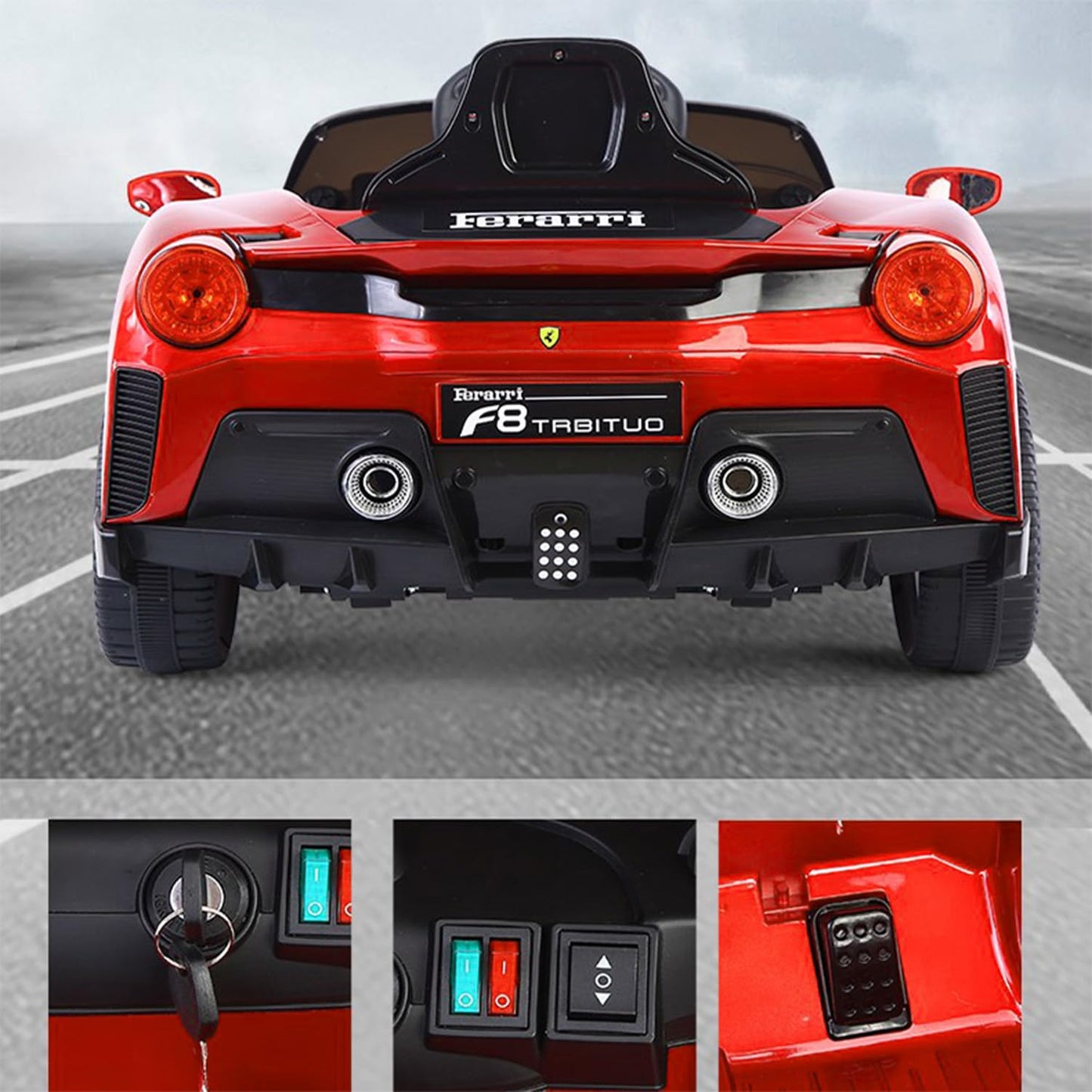 Resembling Ferrari F8 12V Battery Operated Ride-On Car