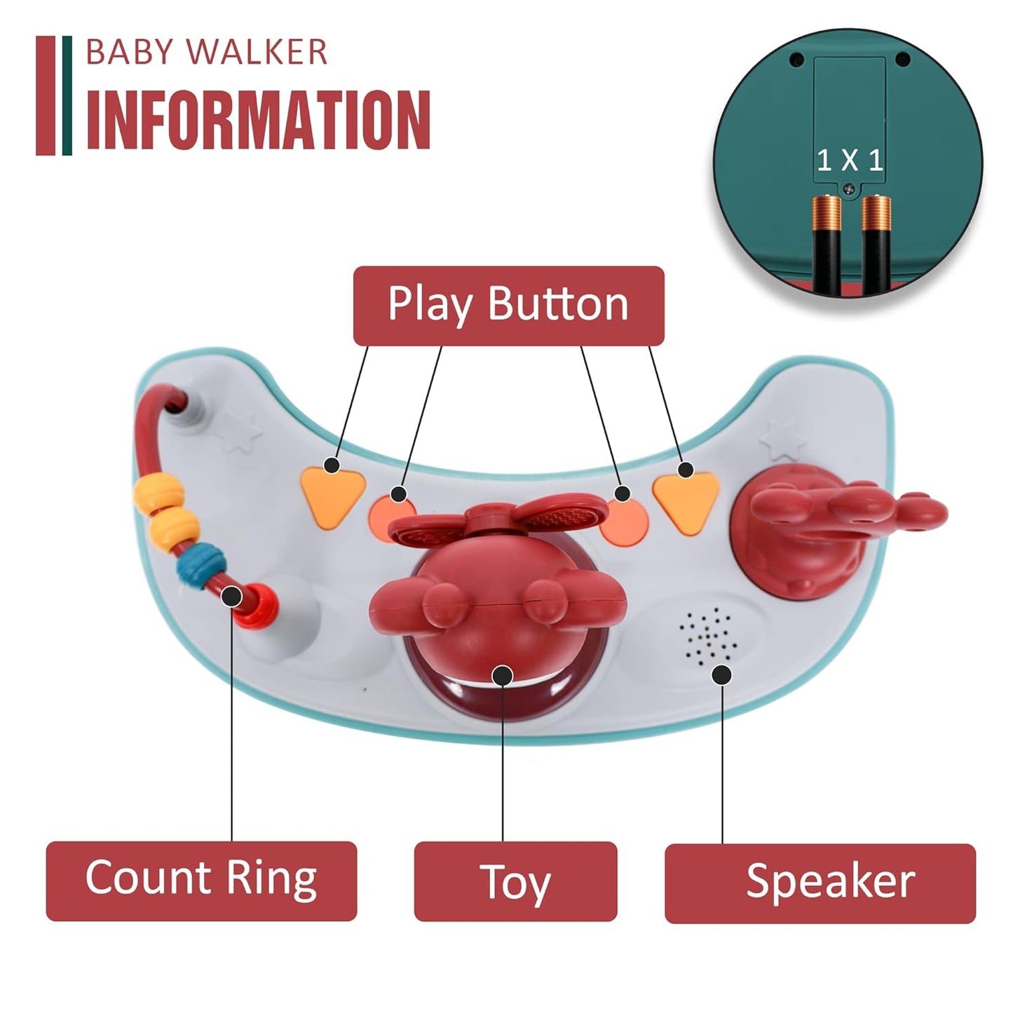 Volly Adjustable Multi-Function Baby Walker