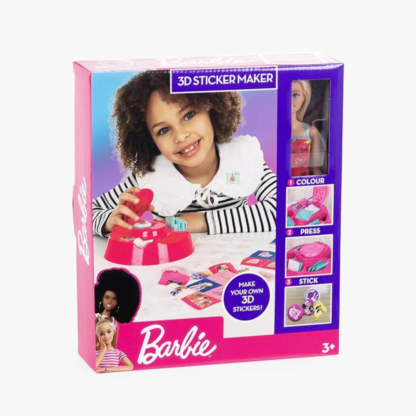 Sambro - Barbie 3D Sticker Maker & Barbie Doll
