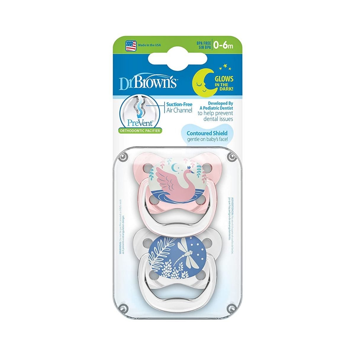 Dr. Brown's PreVent Glow in the Dark Butterfly Sheild Soother