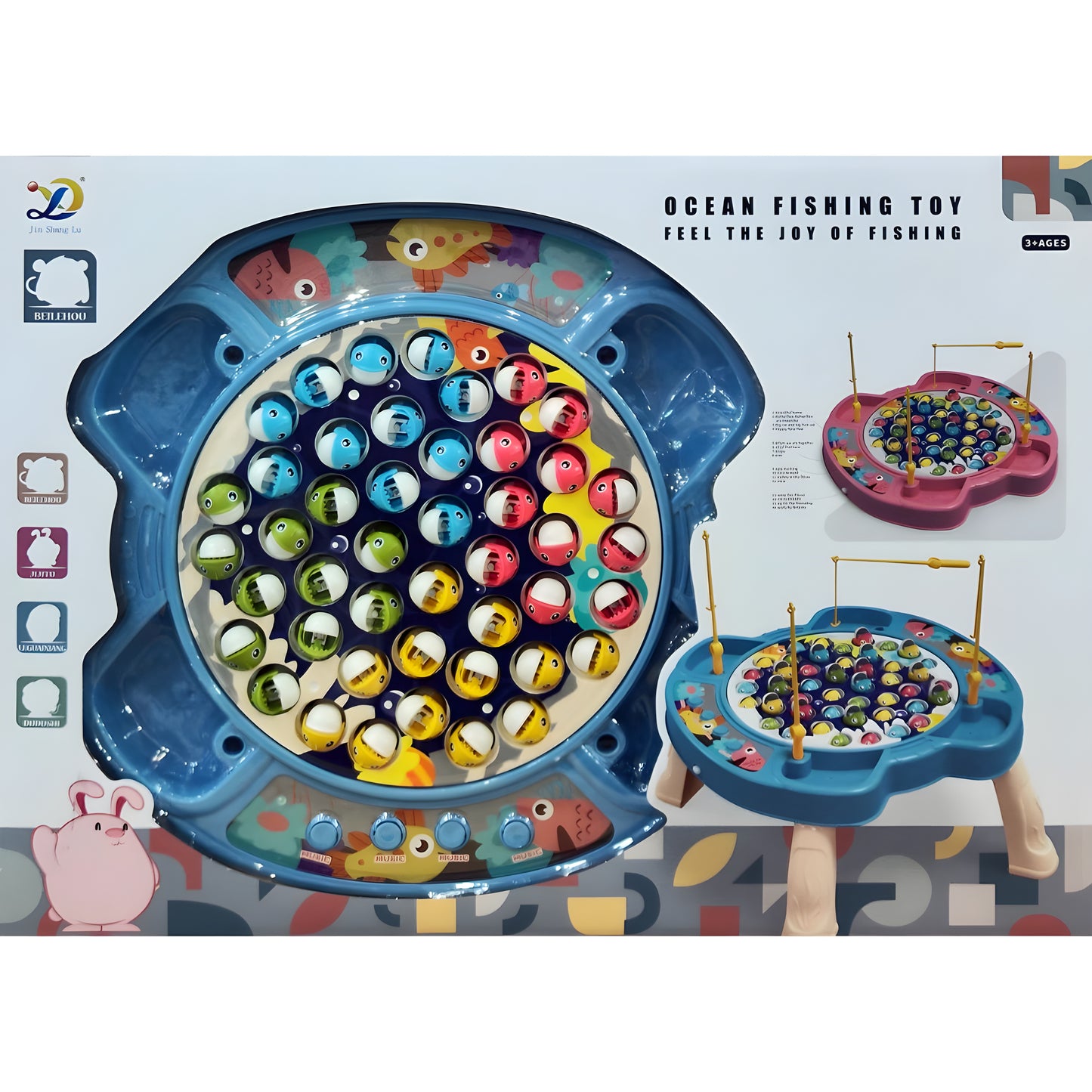 Kids Electric Rotating Musical Multifunctional Fishing Game