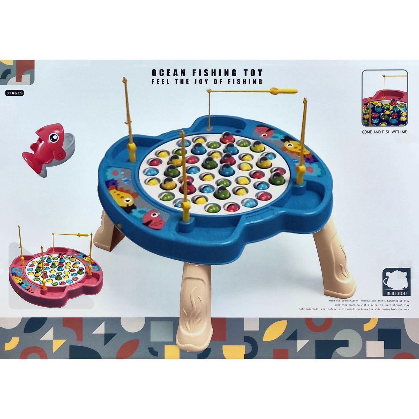 Kids Electric Rotating Musical Multifunctional Fishing Game