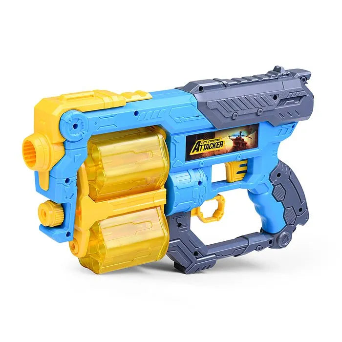 Soft Shooting Attacker Blasting Expert Toy Gun – 12-Dart Foam Blaster