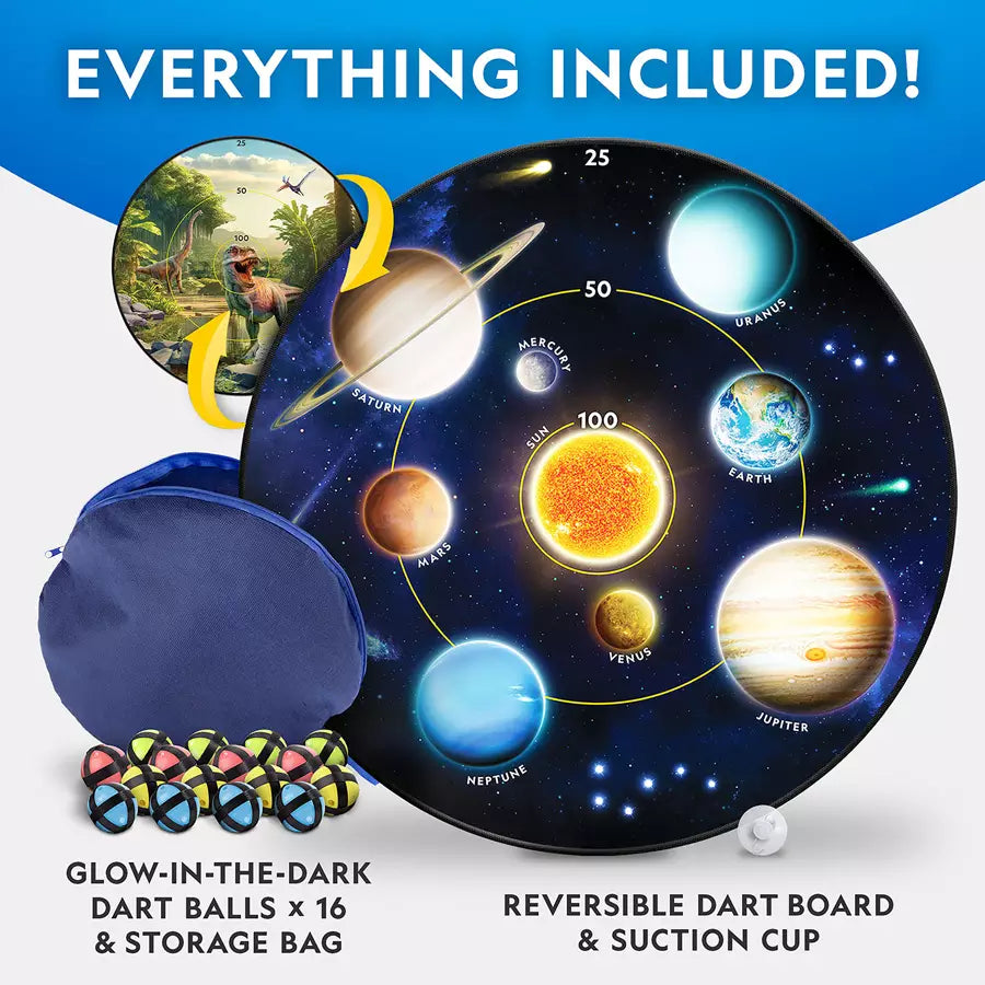 National Geographic Glow In The Dark Dartboard Game Set