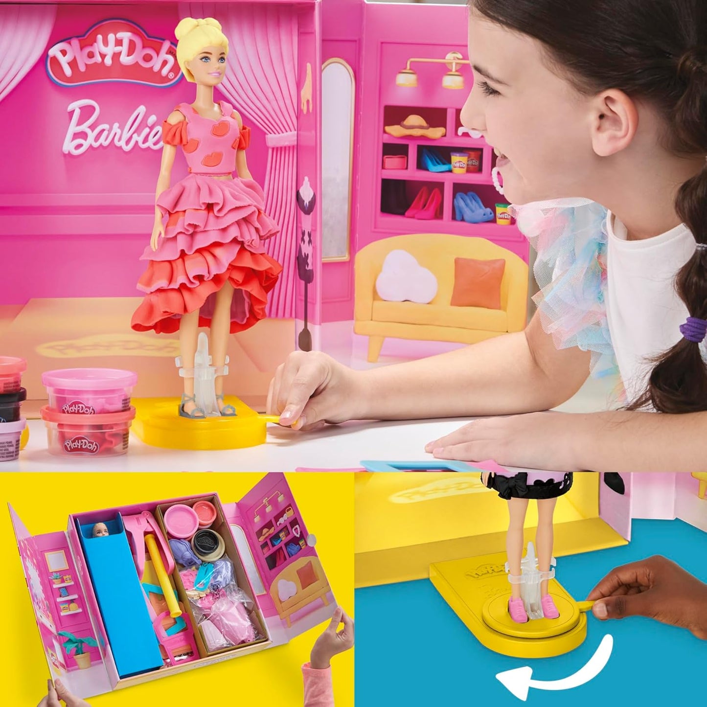 Play-Doh Barbie Designer Fashion Show Set, Make Doll Clothes