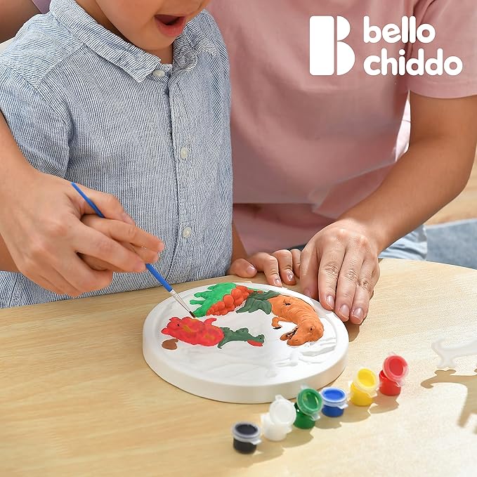 Plaster medallion to paint - Dinosaur