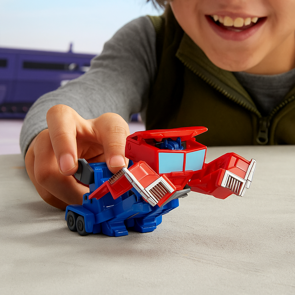 Transformers Earthspark 1-Step Smash Changers Optimus Prime Action Figure