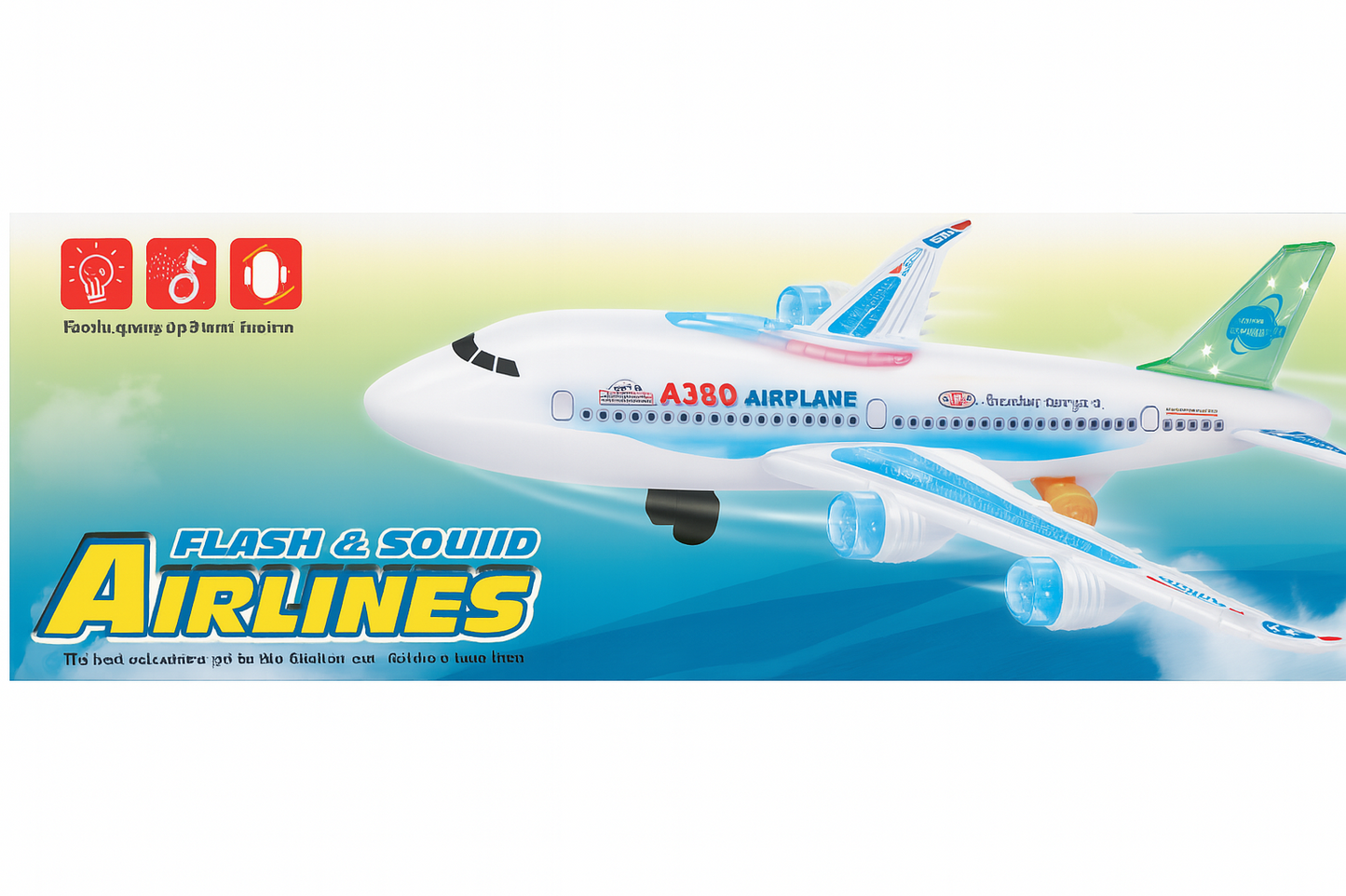 A380 Airlines Flash & Sound Toy Airplane