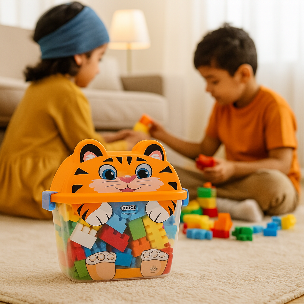 Tiger Themed Building Blocks Toy Set