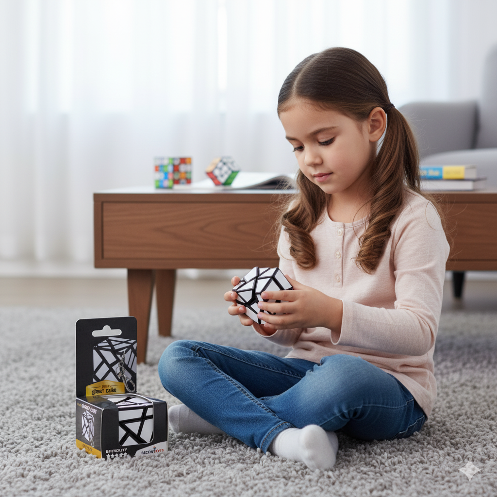 Recent Toys Puzzle Mini Ghost Cube Keychain