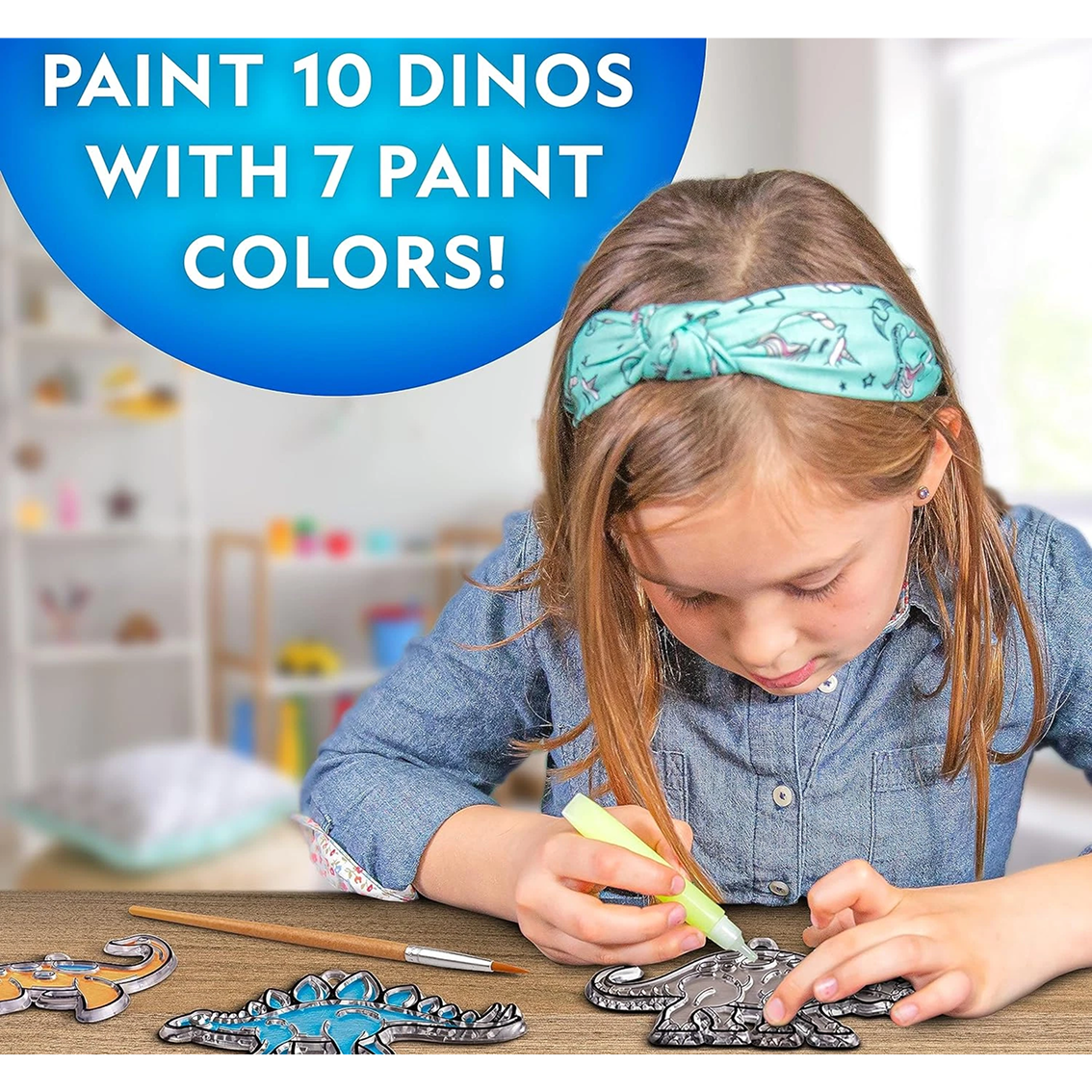 NATIONAL GEOGRAPHIC Glow in the Dark Dinosaur Stained Glass Art Kit