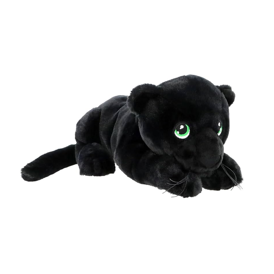 Keeleco 35 Cm Black Panther Soft Plush Toy Wild Animal Jungle Cat