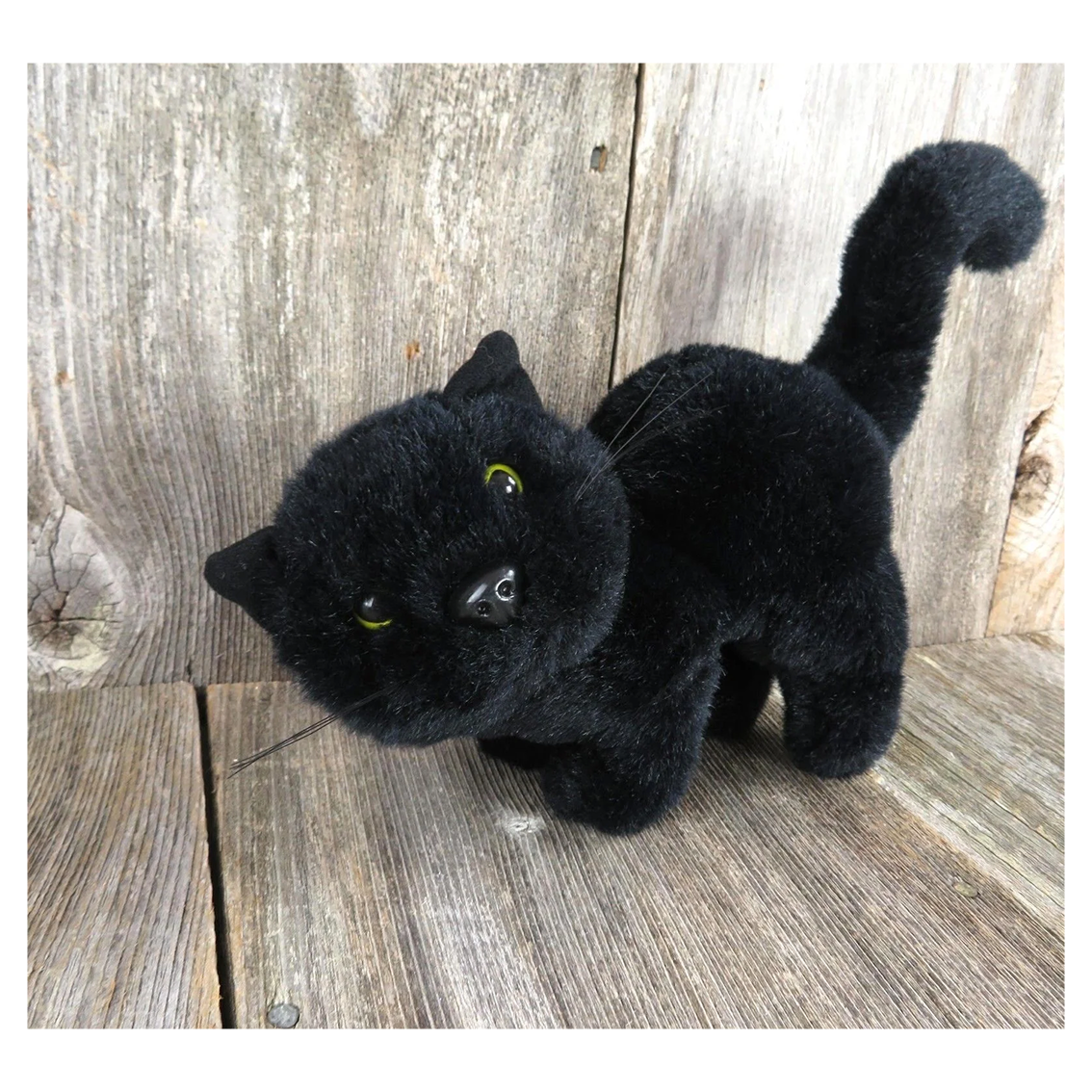 Keeleco 35 Cm Black Panther Soft Plush Toy Wild Animal Jungle Cat