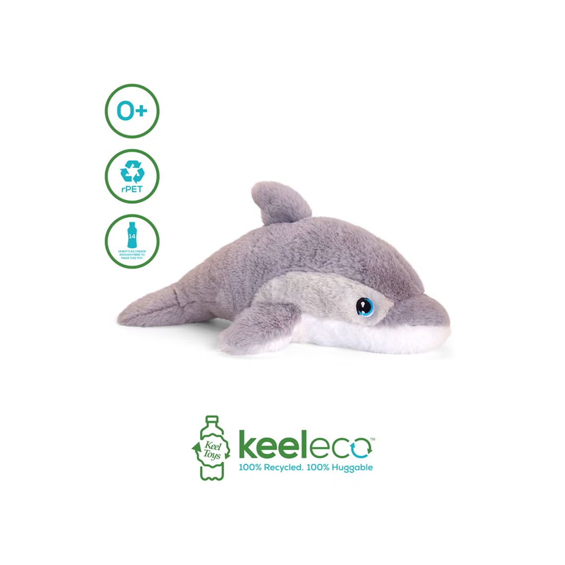 Keel Toys Keeleco 25cm Dolphin Plush Toy