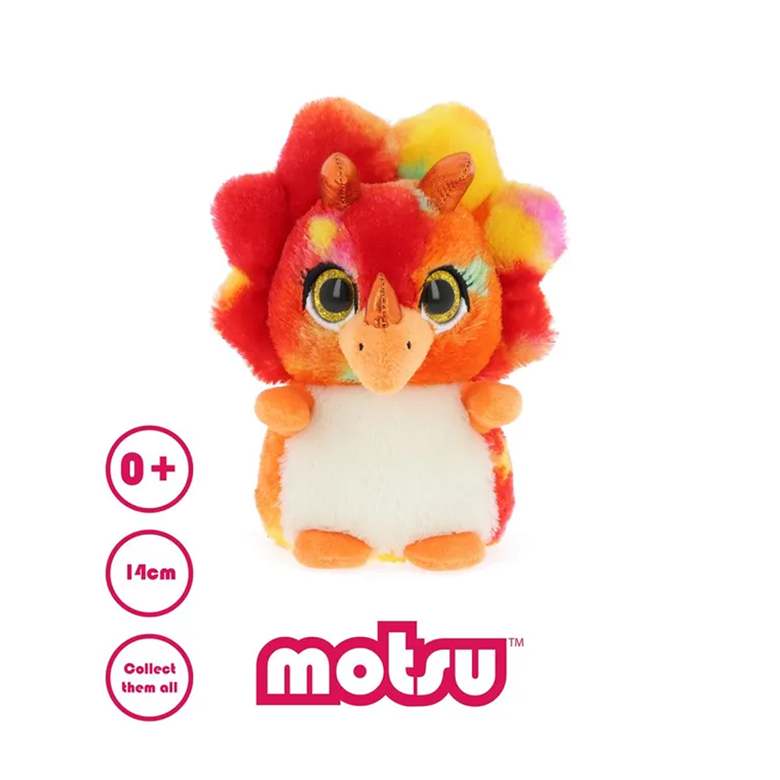 Keel Toys - Motsu Triceratops 14cm Plush Toy