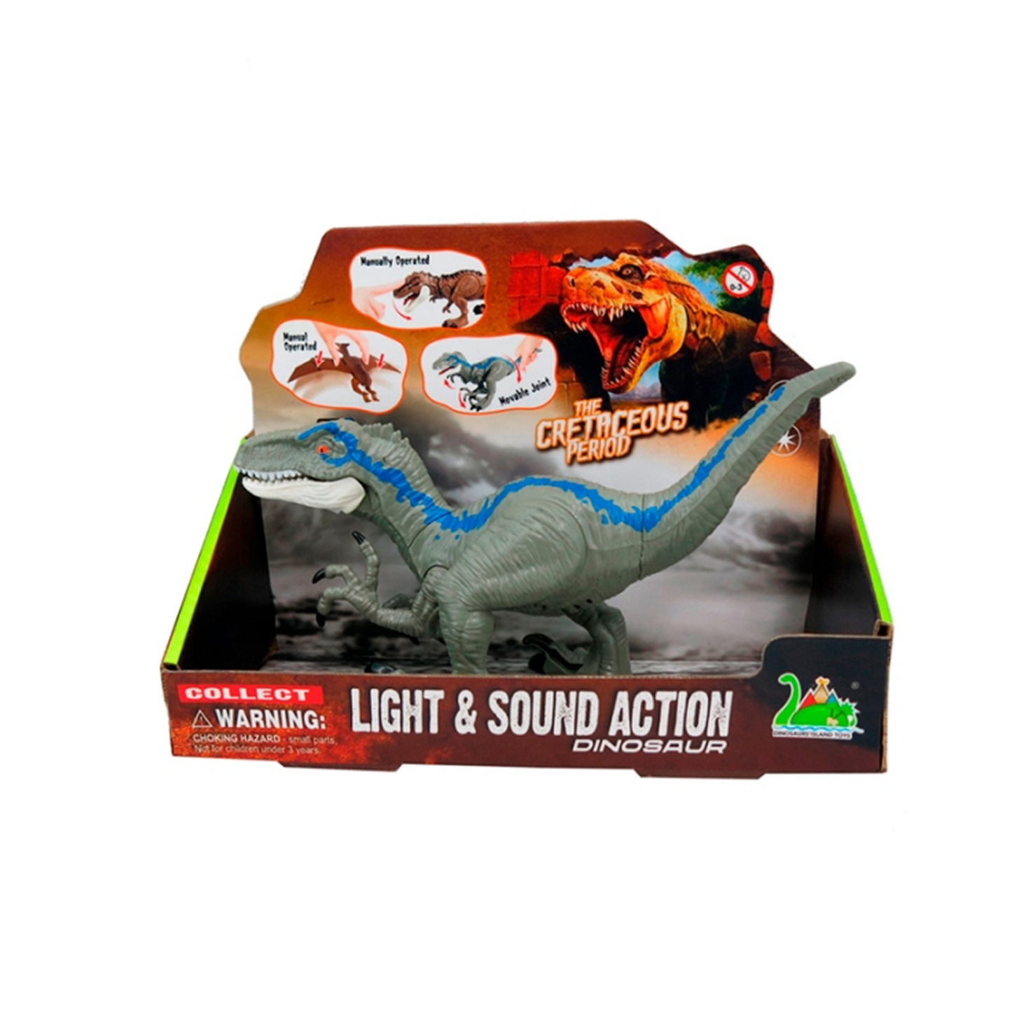 Sam Toys Press-Play Simulation Velociraptor