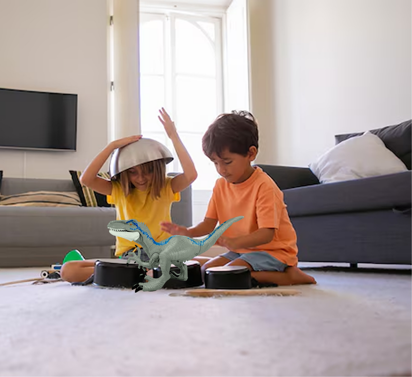 Sam Toys Press-Play Simulation Velociraptor