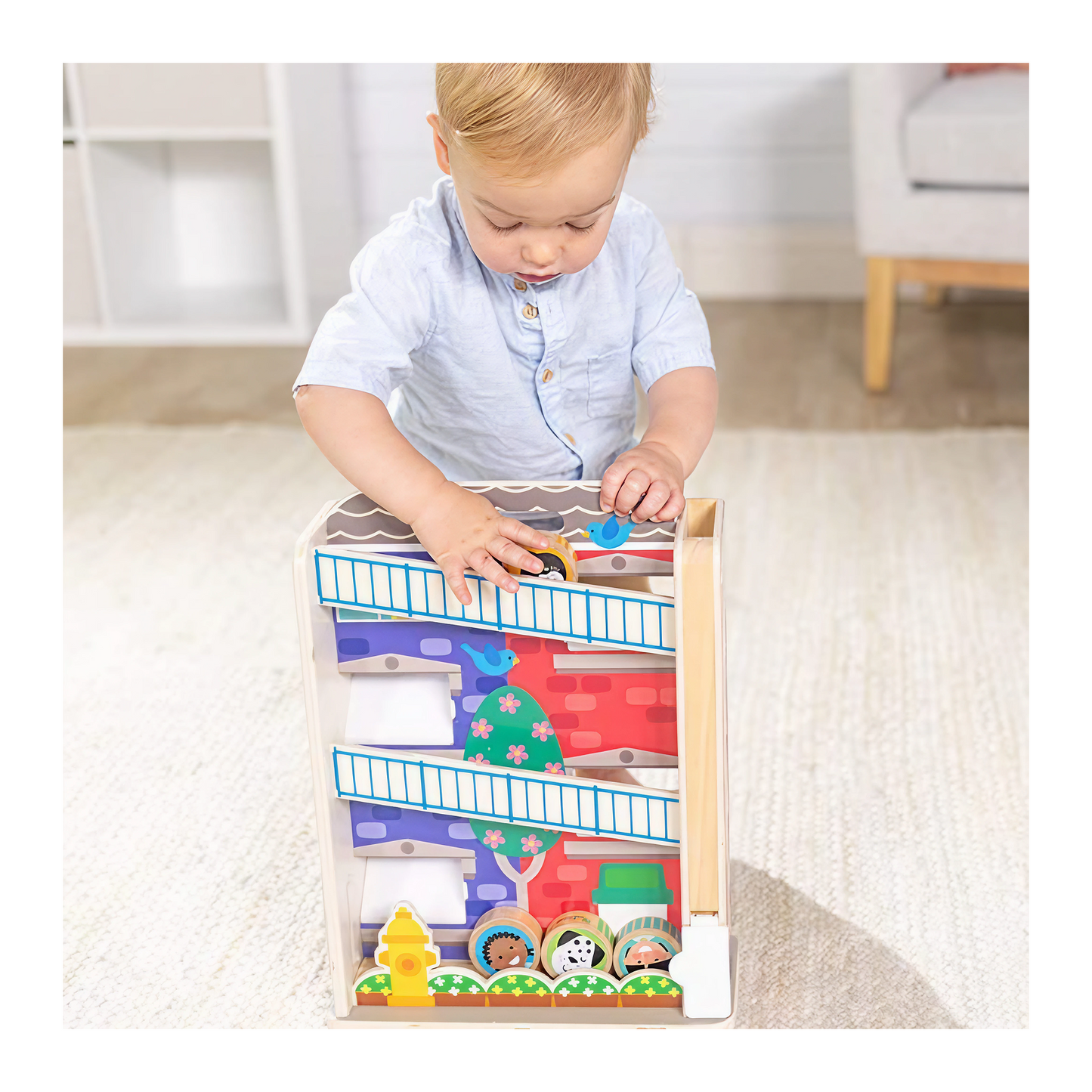 Melissa Doug GO Tots Wooden Town House Tumble