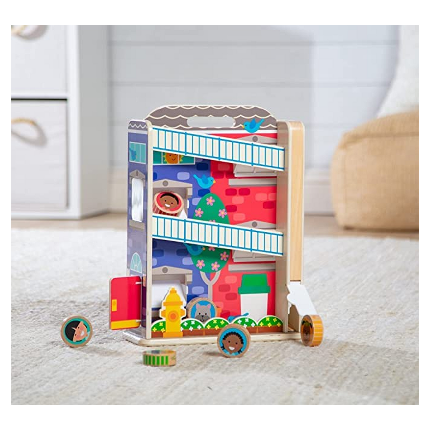 Melissa Doug GO Tots Wooden Town House Tumble