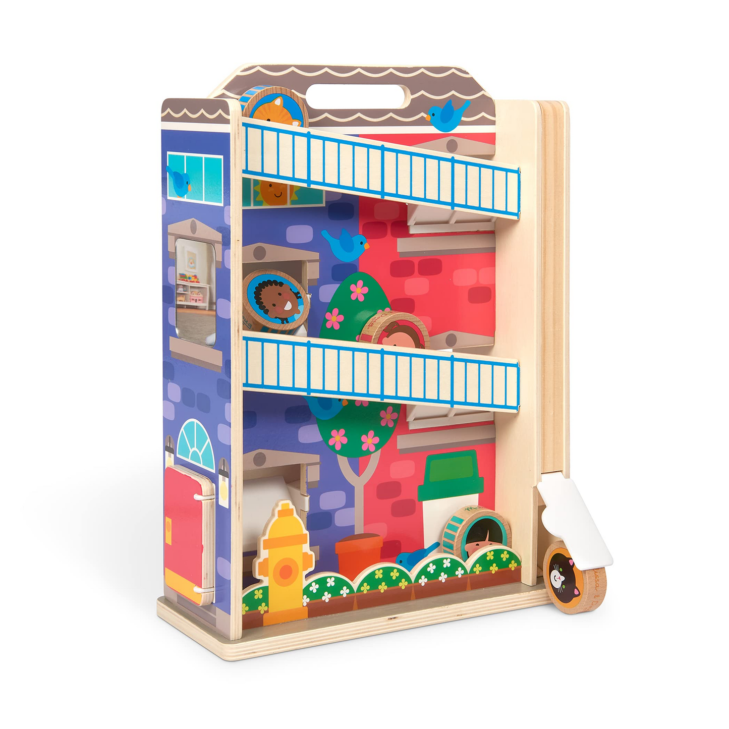 Melissa Doug GO Tots Wooden Town House Tumble