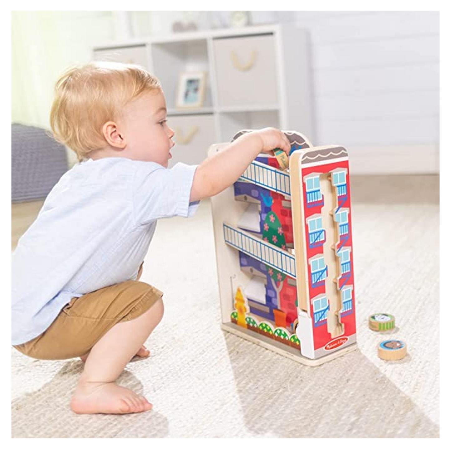 Melissa Doug GO Tots Wooden Town House Tumble