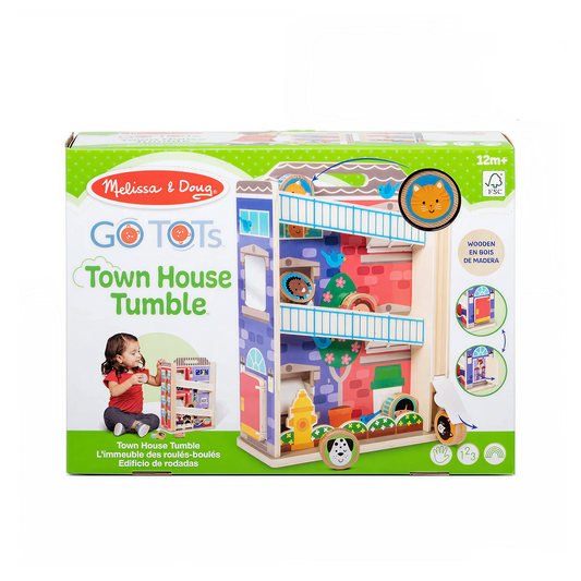Melissa Doug GO Tots Wooden Town House Tumble