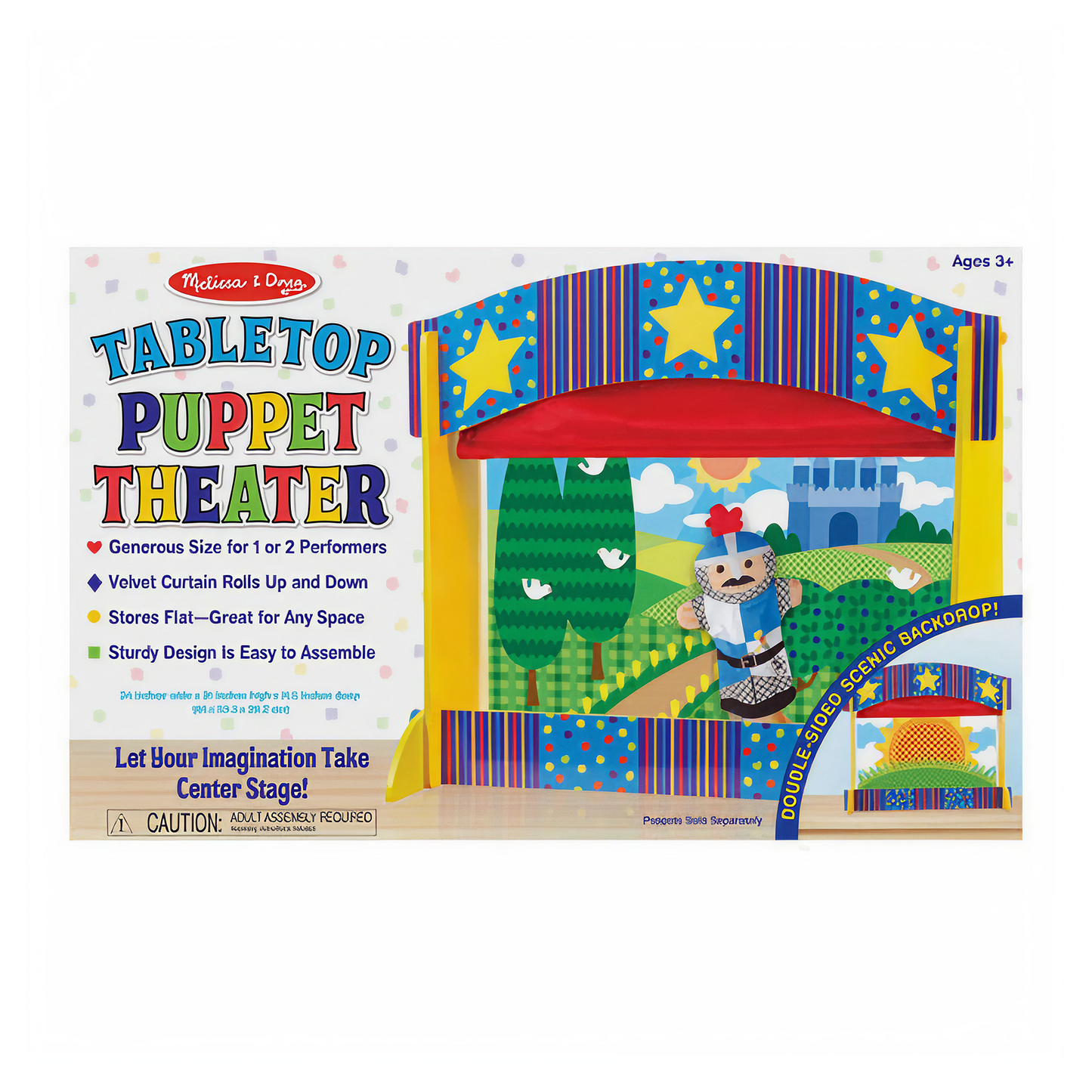 Melissa & Doug Tabletop Puppet Theater – Wooden Puppet Stage
