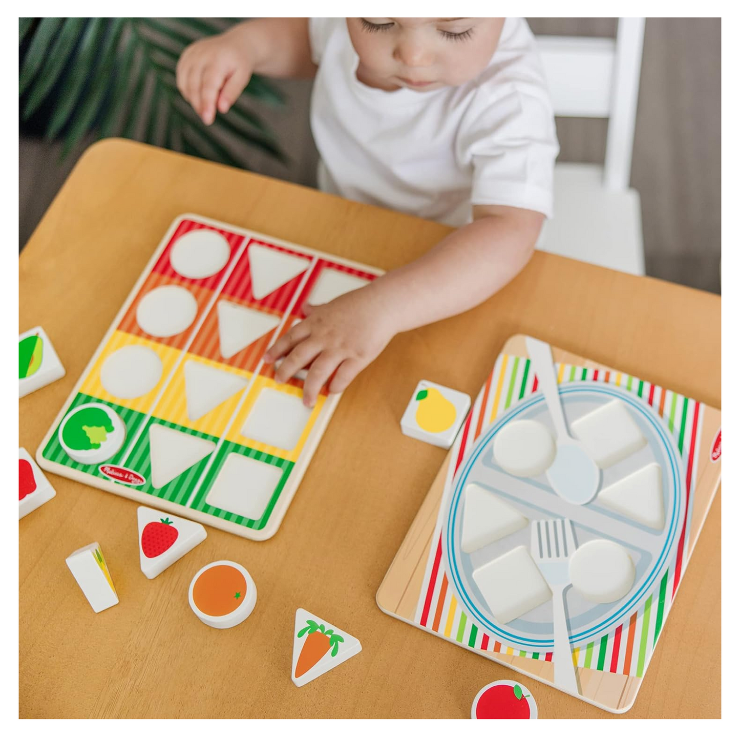 Melissa & Doug Wooden Shape Sorting Grocery Cart