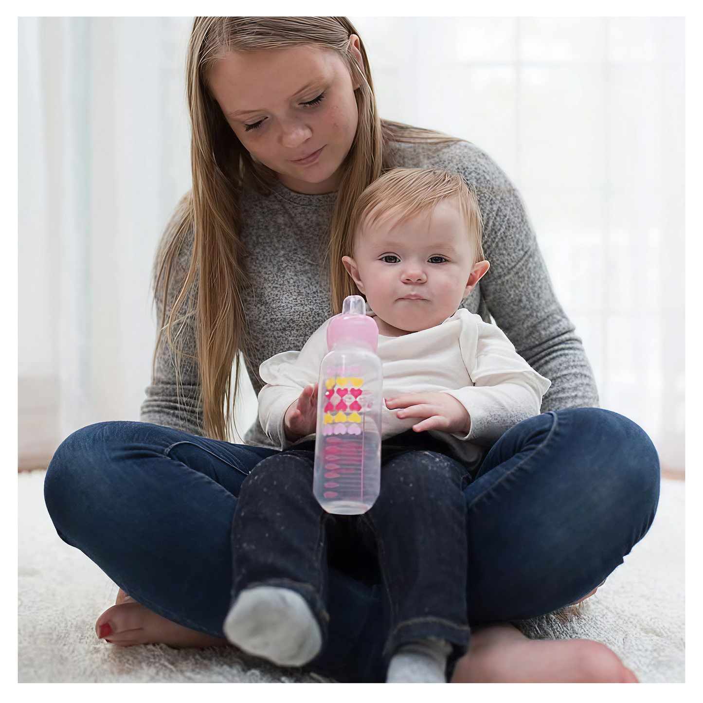 Dr.Brown's 8 oz/250 ml PP Narrow Options + Bottle to Sippy Starter Kit Pink Hearts