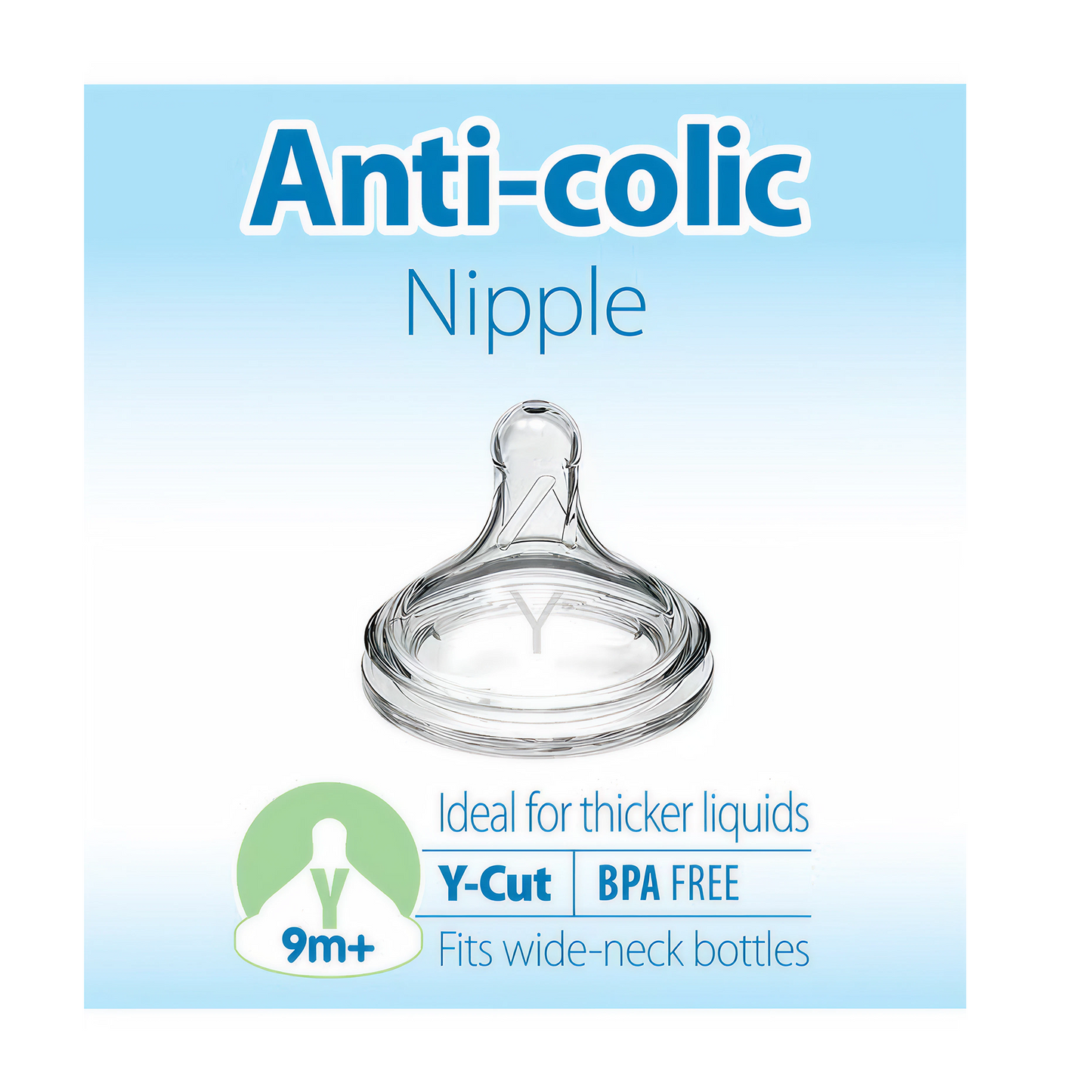 Dr.Brown's YCut WideNeck Silicone Options+ Nipple 2Pc