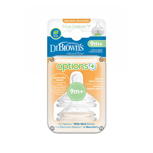 Dr.Brown's YCut WideNeck Silicone Options+ Nipple 2Pc