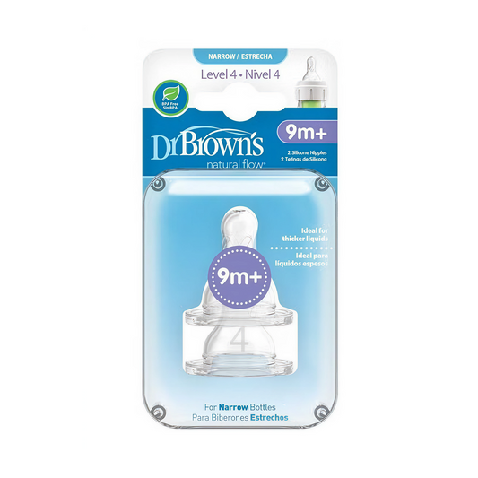 Dr.Brown's Level4 Silicone Narrow Nipple 2Pc