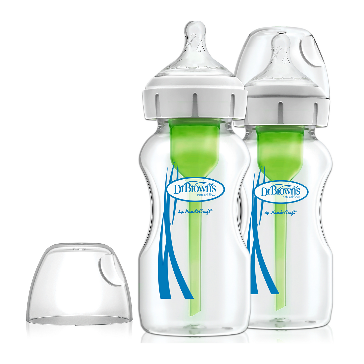 Dr.Brown's 9 oz/270 ml Glass WideNeck Options+ Bottle 2Pc
