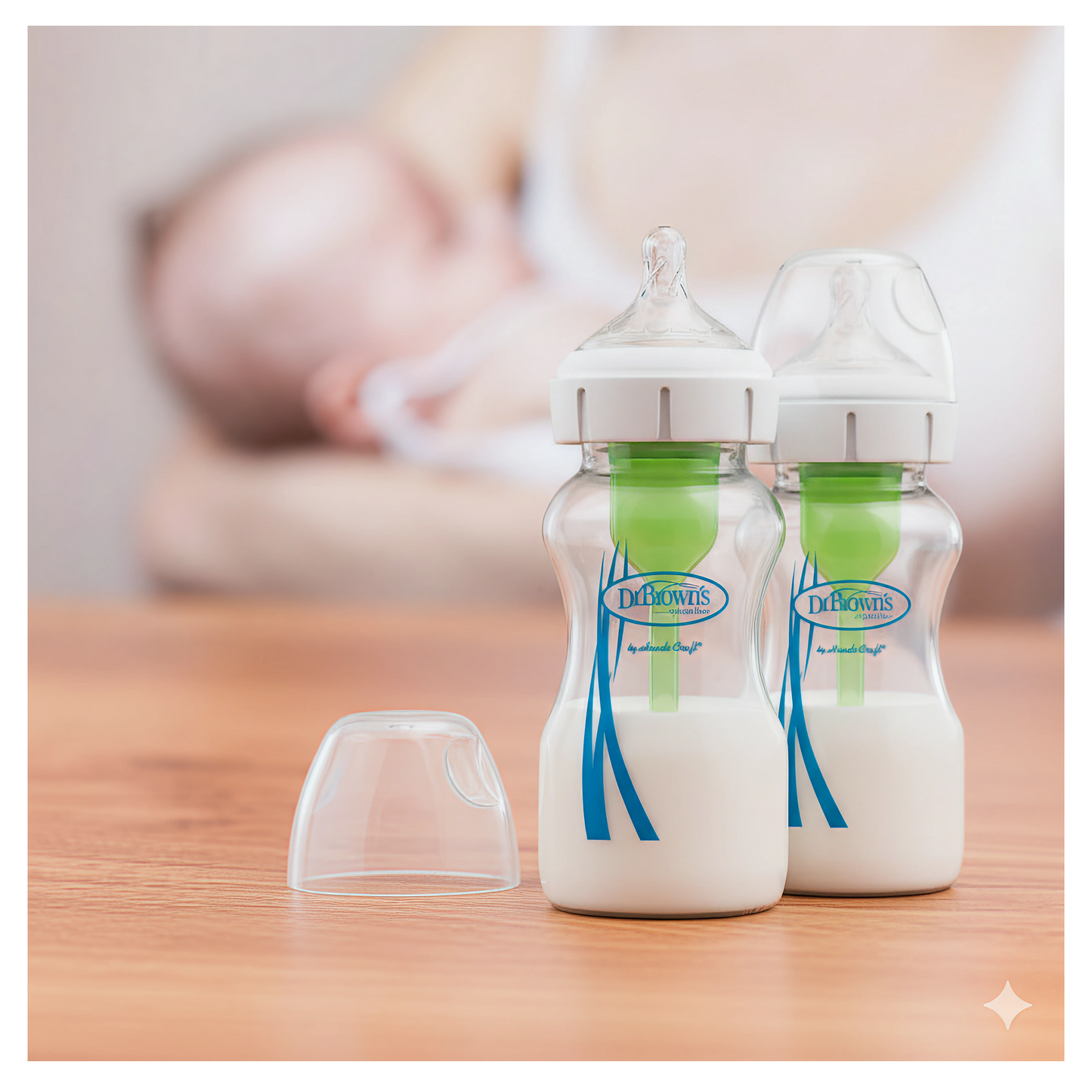 Dr.Brown's 9 oz/270 ml Glass WideNeck Options+ Bottle 2Pc