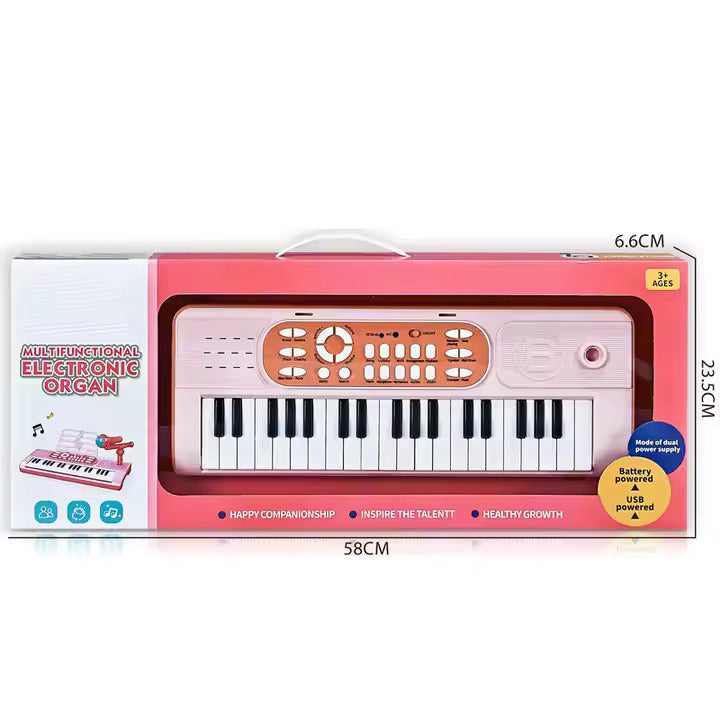 Electronic Musical Piano Keyboard With Microphone For Kids