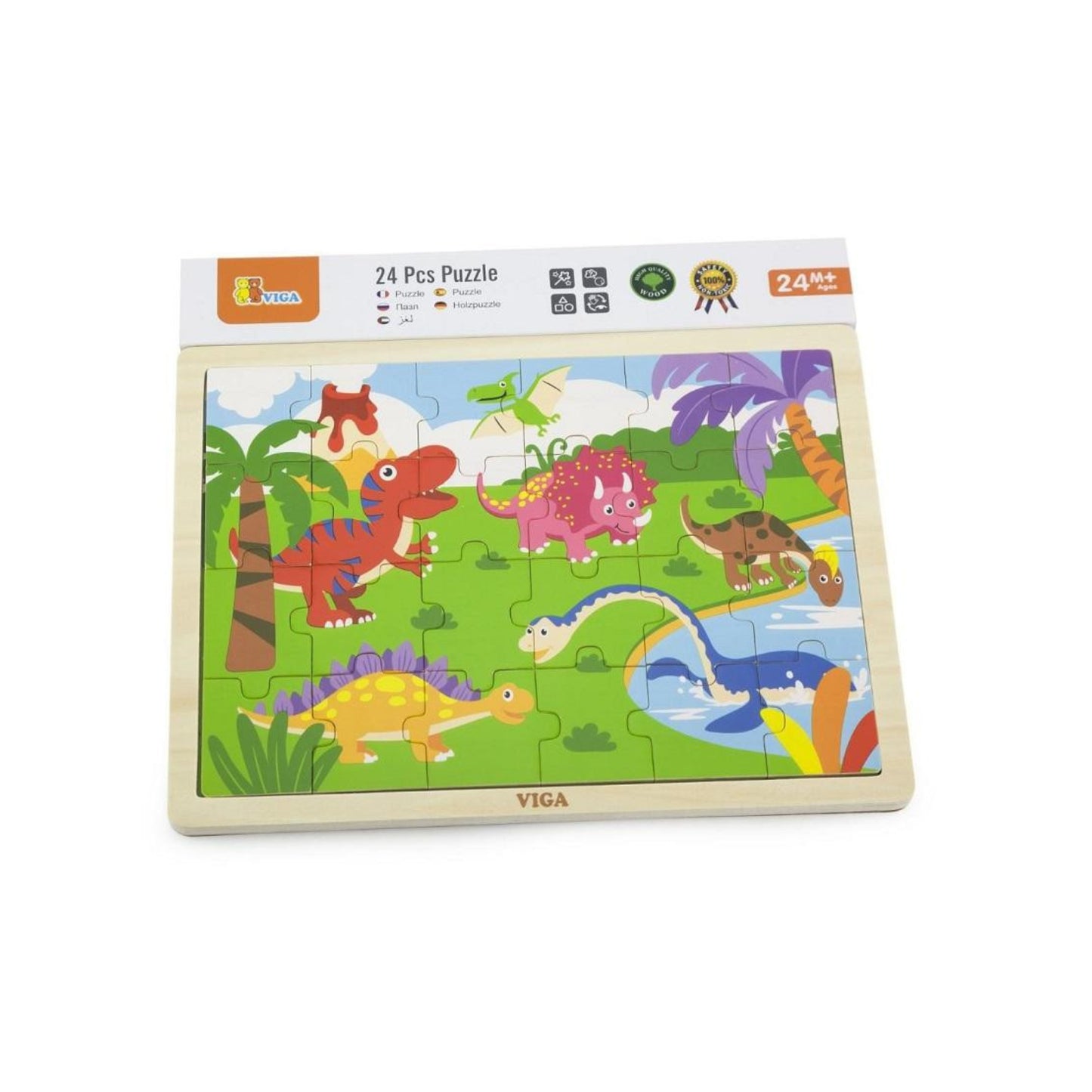 Viga 24 Pcs Puzzle - Dinosaurs